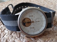 Cronografo Vintage SEIKO Fasi Lunari 7A48-7040 Quarzo Oro 37mm Uomo