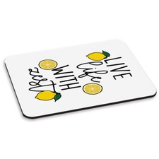 Tappetino mouse computer PC Live Life With Zest Lemon scherzo citazione ispiratrice