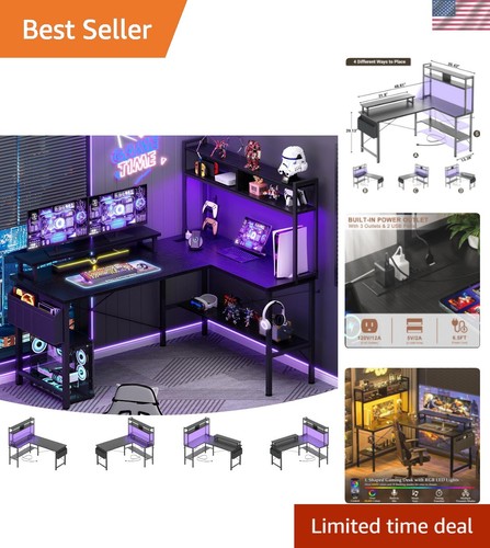 Scrivania gaming forma l - gaming, di