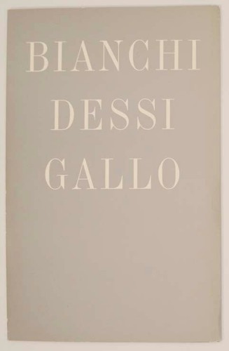 Domenico bianchi three - bianchi, solo