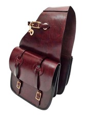 Borsa da sella per cavalli Western in pelle pieno fiore, borsa da sella, stoffe per cavalli, mogano 