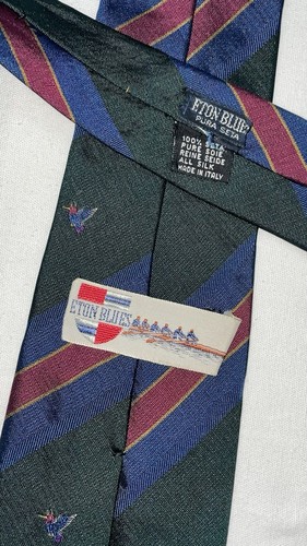 Cravatta eton blues 100 - blues, seta