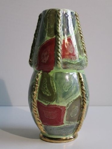 Vaso maiolica vintage verde