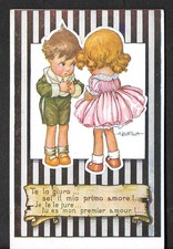 RARA CARTOLINA BAMBINI FIRMATA BERTIGLIA serie 2191