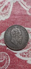 Moneta Argento  5 Lire  Vittorio Emanuele II 1874