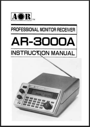 Aor 3000a manuale - ar-3000a,