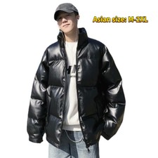 Mens Padded Loose Wet Look
