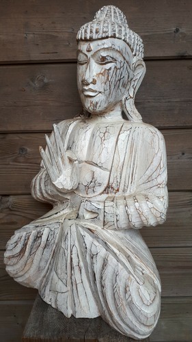 Statua buddha legno cm - buddha, in