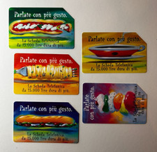 Serie Completa 5 Schede Telefoniche Parlate con più Gusto - Gelato tiratura 500k