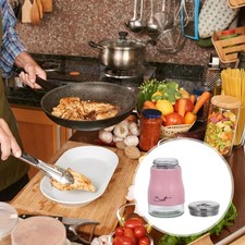  2pcs cuisine assaisonnement shaker couvercle en acier inoxydable bouteille de