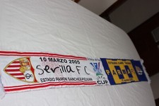 Sciarpa Ufficiale Di Calcio Match Della UEFA CUP Tra Sevilla FC E AC PARMA