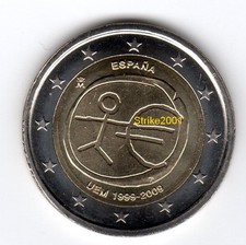 2 EURO COMMEMORATIVO SPAGNA 2009 EMU 10° Anniversario FDC