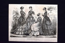 Figurino delle mode del mese #3 Incisione del 1869