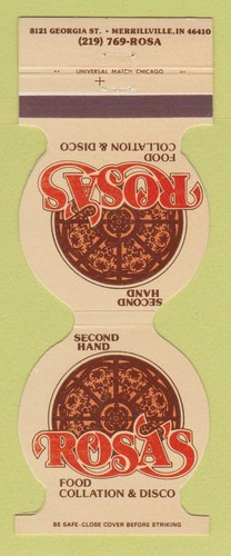 Matchbook cover rasa s - cover, rasa's