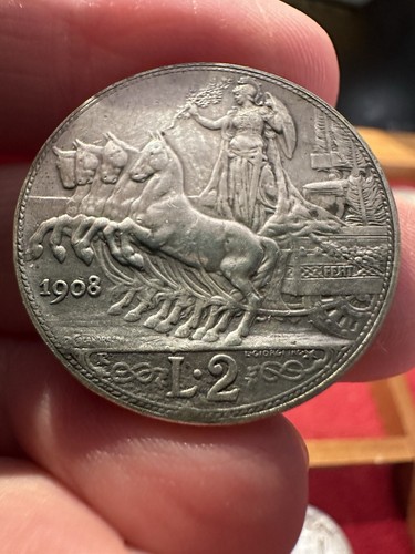 Lire 1908 italia regno - italia,