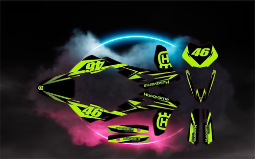Kit grafiche husqvarna - grafiche, fluo