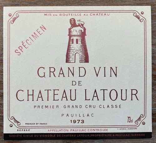 étiquette château latour - Étiquette,