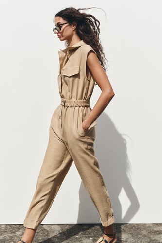 Nwt zara sleeveless belted - zara,