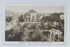 99585 Cartolina - Palermo - Piazza Castelnuovo e Politeama - VG 1936