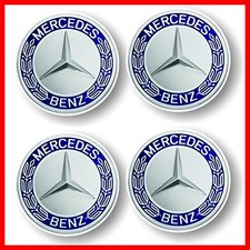 Adesivi tipo Mercedes Retro vintage effetto 3D per cerchi -ruote-coprimozzo