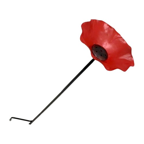 Metal flower garden stake - metal,
