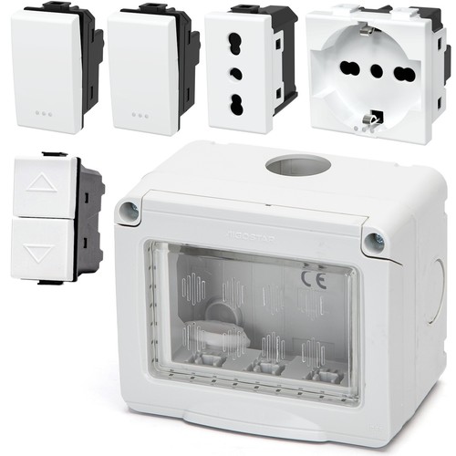 Placca stagna ip54 esterno - stagna, a