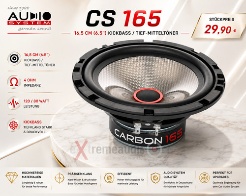 Sistema audio 165w midrange - 165w,