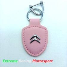 PORTACHIAVI IN ECOPELLE COLORE ROSA LOGO METALLICO CITROEN
