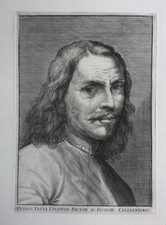 Incisione PIETRO TESTA Lucca ritratto del sommo pittore