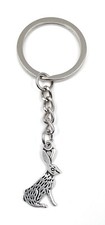 Portachiavi Calzata Coniglio Pasqua Argento Metallo Ciondolo Fascino