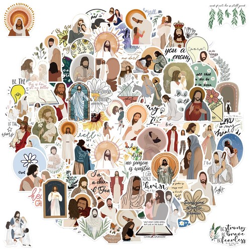 100 pezzi adesivi - 100, cristiani