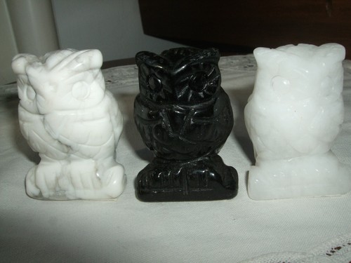 Statuina minerale gufo - statuina, owl