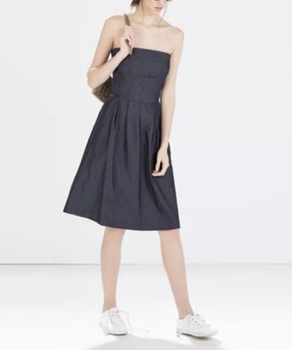 Zara vestito denim blu - denim,
