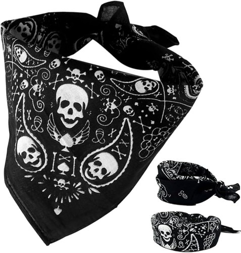 Bandana nera con - nera, stampa