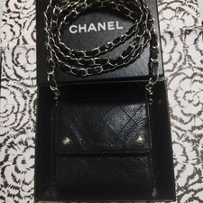 CHANEL Matelasse Black Leather