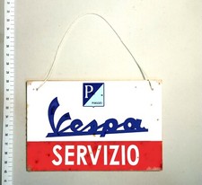 INSEGNA LEGNO RECENTE vespa moto piaggio servizio vendita garage officina CICLO