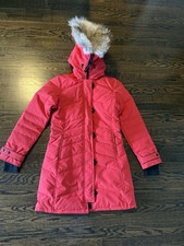 Canada Goose Lorette Parka Cappotto Fortune Pelliccia Rossa Taglia XS