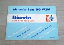 Mercedes 190 Climatizzatore Diavia Libretto Uso e Manutenzione Multilingua Raro