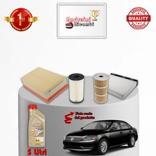 KIT TAGLIANDO 4 FILTRI E OLIO VW PASSAT VII B7 2.0 TDI 103KW 140CV DAL 2010 ->