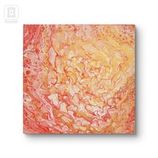 Quadro astratto 30x30cm dipinto a mano acrilico su tela ricoperto con la resina