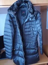 Cappotto donna Peuterey con cappuccio, taglia 40, colore: grigio chiaro