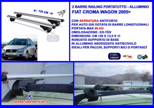 Barre portatutto fiat croma - barre,