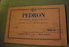 PEDRON SOLFEGGI MANUSCRIPTS
