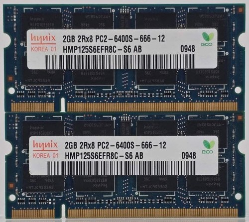 2x2gb 4gb ram - sk, hynix