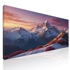 Quadro Montagne Tramonto Sulle