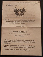 REGIO DECRETO - Cambio denominazione comune San Martino - Vittorio Emanuele- 212