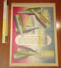 Pubblicità Sangemini l'Acqua dei bambini 1940