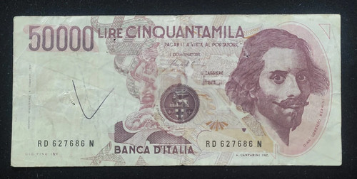 50000 lire bernini tipo - 1°,