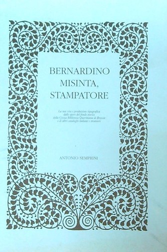 Bernardino misinta stampatore - misinta,,