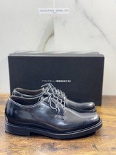fratelli rossetti Scarpa Uomo Derby Nero Pelle Luxury Men Shoe 41.5